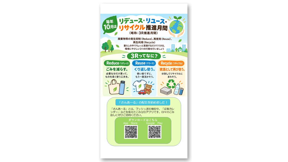 3R推進月間の案内（画像：富谷市ホームページより）